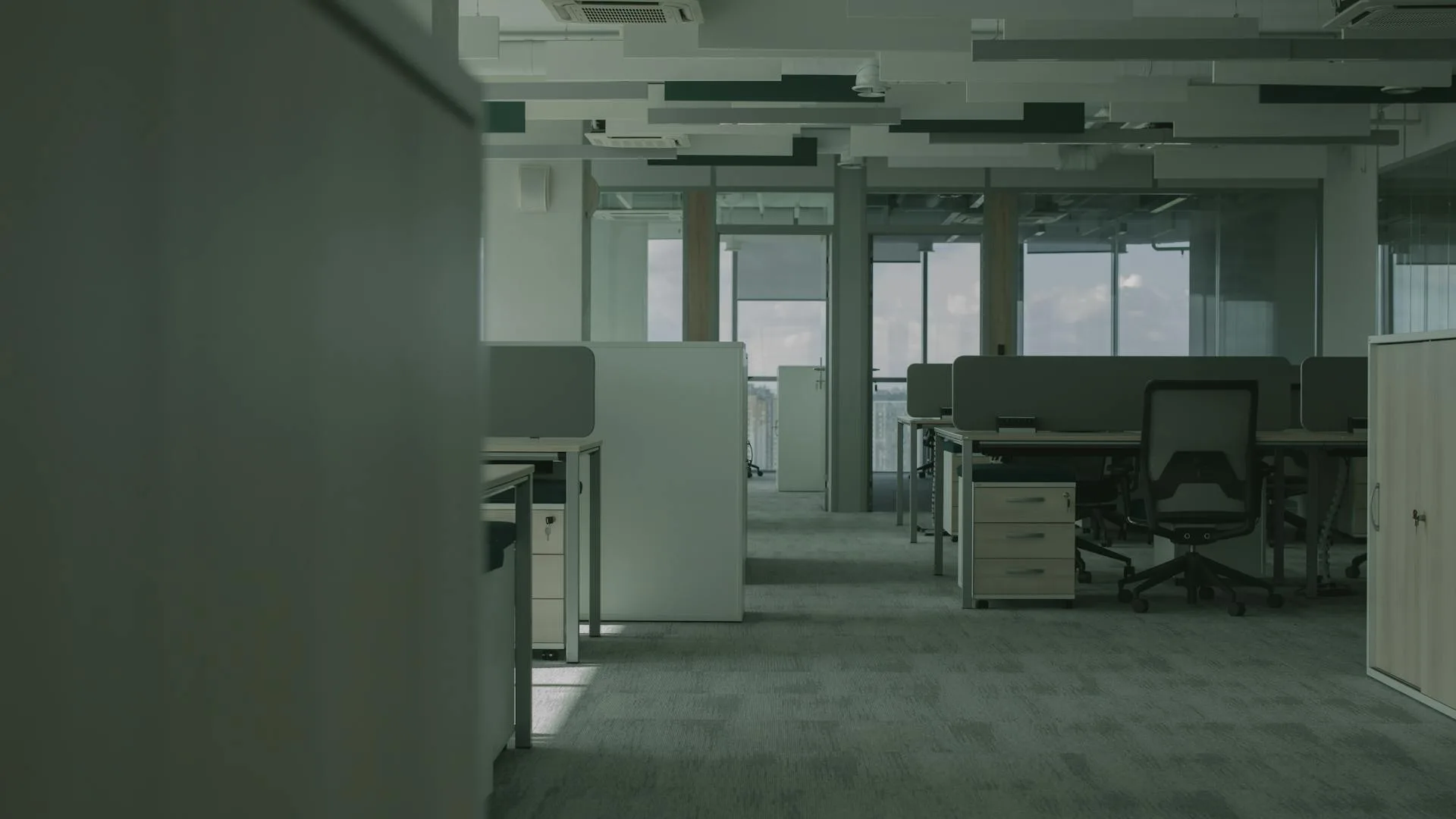 Modern corporate office environment